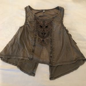 Free People Beaded Mesh Top